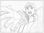 coloriage ben 10 et sa montre